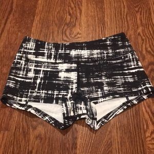 KFT graphic booty shorts.